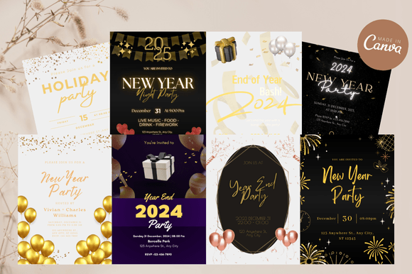Design Festive Invitations with a New Year Bundle