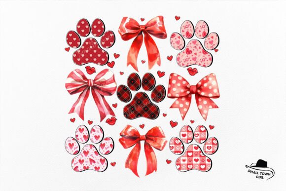Dog Paw Valentine Love Coquette Bow PNG: A Designer's Guide