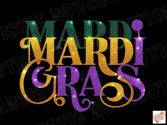 Elevate Designs with Glitter Mardi Gras PNG Sublimation Assets