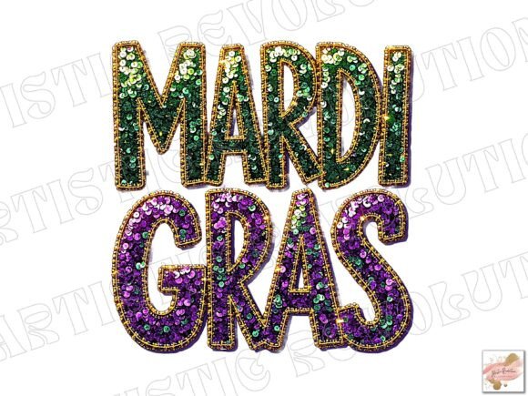 Elevate Designs with Sparkly Mardi Gras PNG Elements