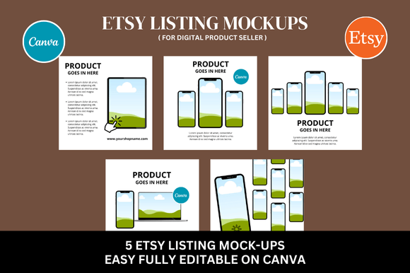 Elevate Your Etsy Shop with Canva Mockup Bundles