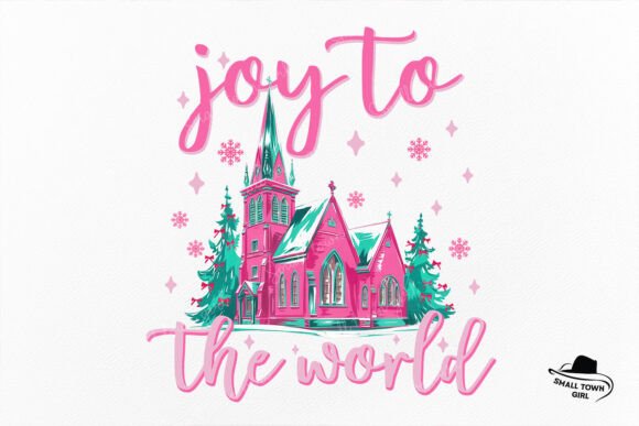 Joy to the World: Pink Christmas Design Asset
