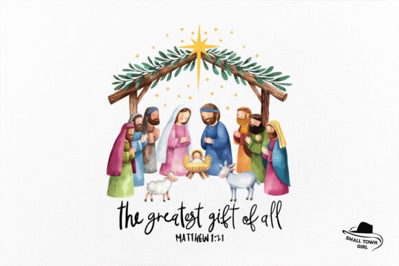 Manger Bow Nativity Scene Christmas Png