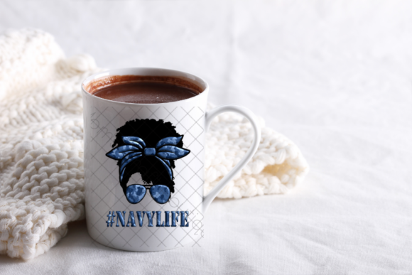 Navy, Military, Messy Bun, Mom Life, Mom: Modern Design for Authentic Branding