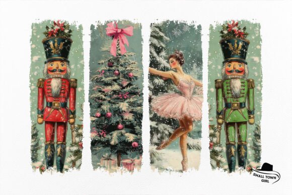 Retro Nutcracker Ballet Christmas Tree: A Designer's Holiday Asset