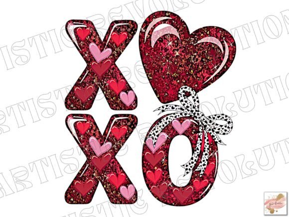 XOXO Valentine Heart PNG: Design Assets for Creative Projects